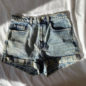 American Apparel Acid Wash Denim Shorts